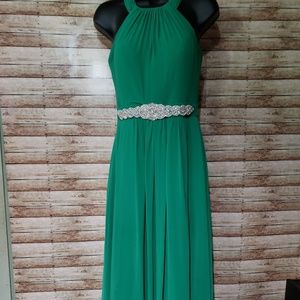 Azazie Dress with Rhinestone Waist